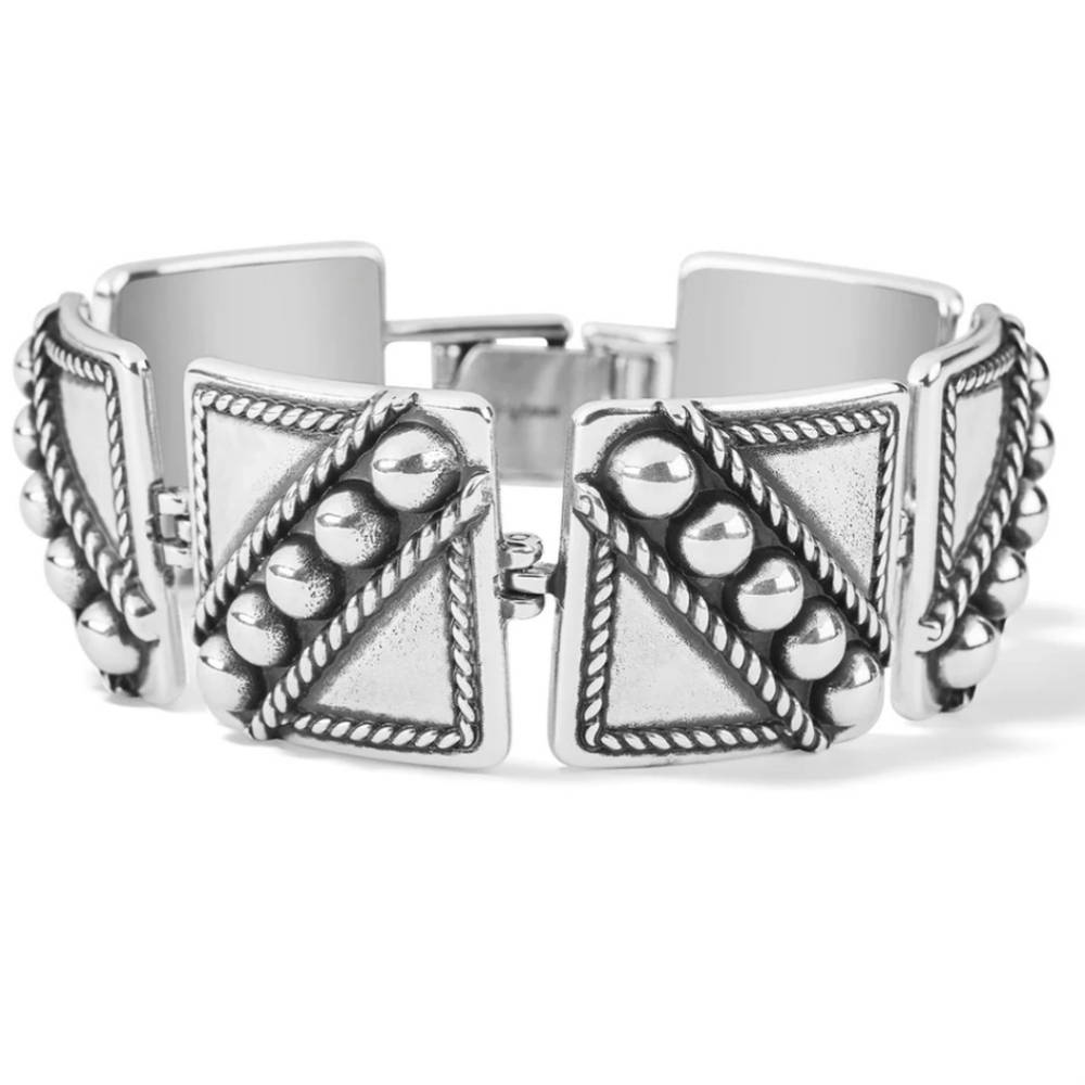 Brighton Sonora Silver Wide Link Bracelet Southwest Boho Coastal Cowgirl